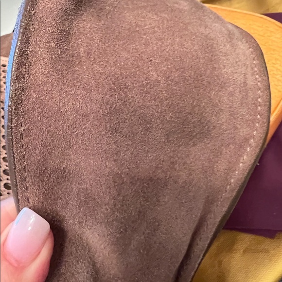 Chloe Marcie Perforated Crossbody Satchel in Tan - Picture 8 of 16